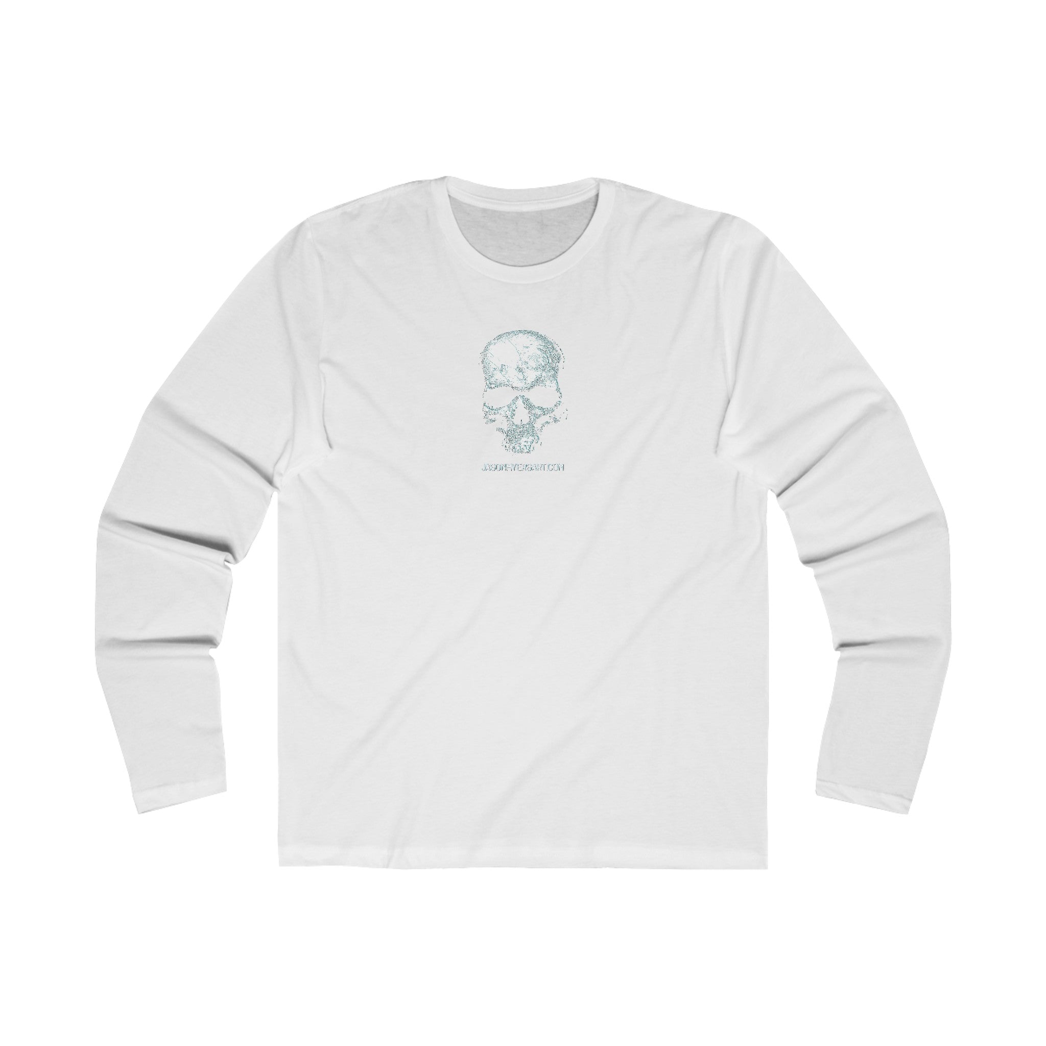 "Braincase"  Men's Long Sleeve Grey Crew Tee