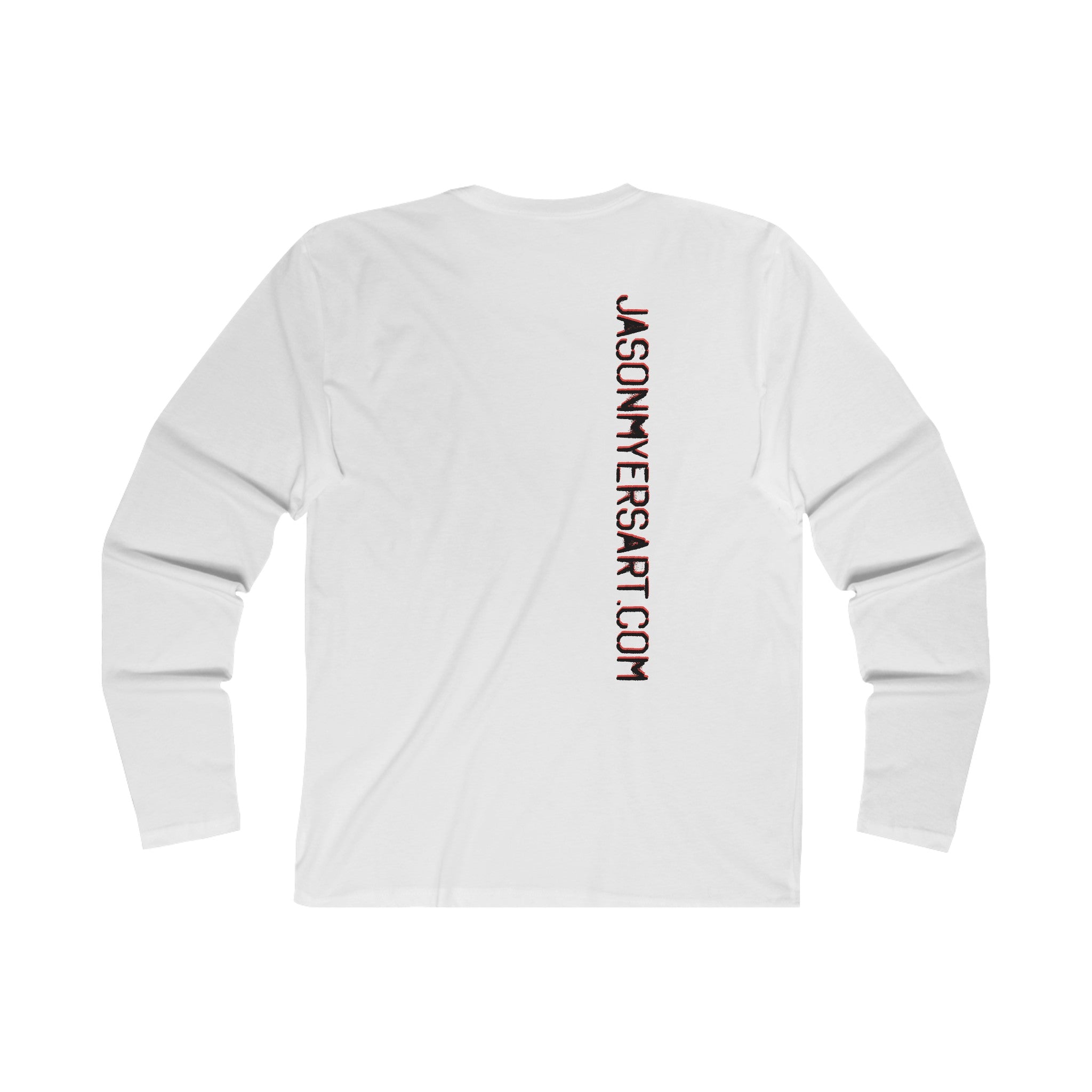 "Braincase" Men's Long Sleeve White Crew Tee